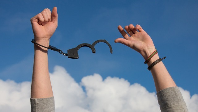 free from handcuffs